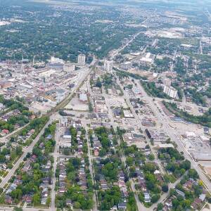 Guelph Ontario from the air