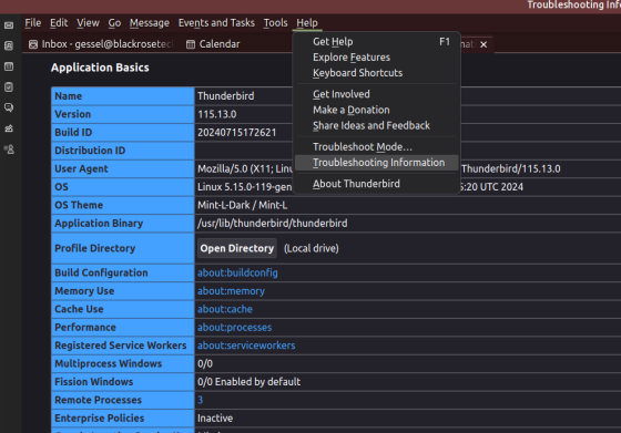 Find your Application Binary from the Troubleshooting Menu