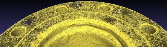 Raw 3D scan data, note some edge concentration algorithm is clearly being used